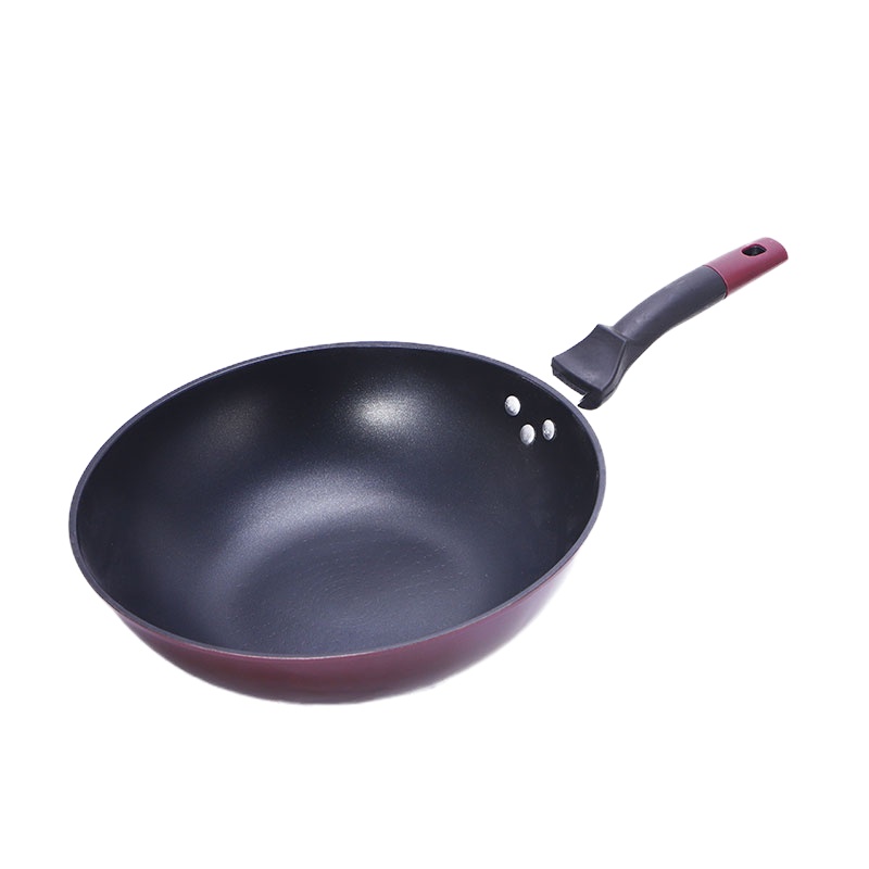 韩式不粘锅炒锅家用铁锅钻技节能平底锅电磁炉燃气适用炒菜锅 32cm无盖加厚款