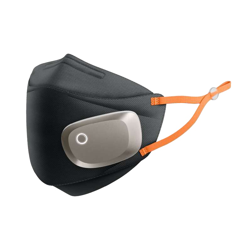 飞利浦(Philips)电动新风口罩轻盈版 防尘防晒防雾霾防花粉轻盈佩戴轻呼吸 带新风模组ACM055/07极光黑