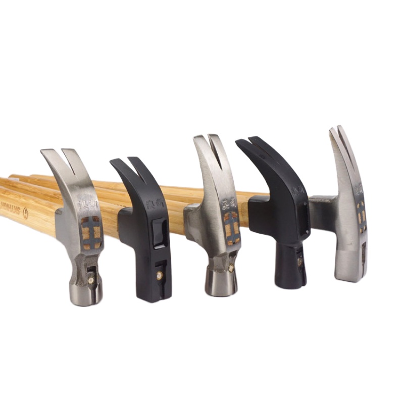 金穗慧采工具竹柄羊角锤子方头木工锤直角铁锤榔头钉锤带磁竹把子