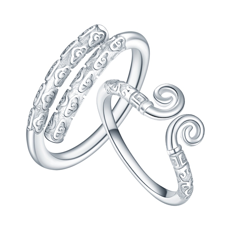 DTOTO 经典“一生所爱”S925纯银戒指男戒女戒情侣对戒 WR005AW