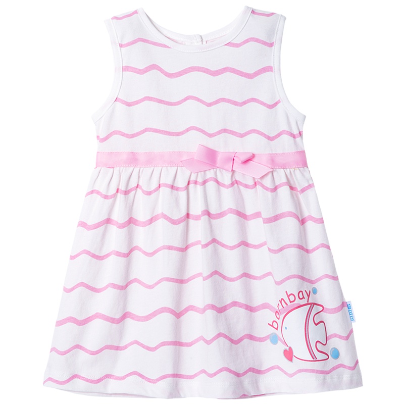 贝贝怡童装女童连衣裙夏装纯棉透气婴儿裙子宝宝公主裙172Q090