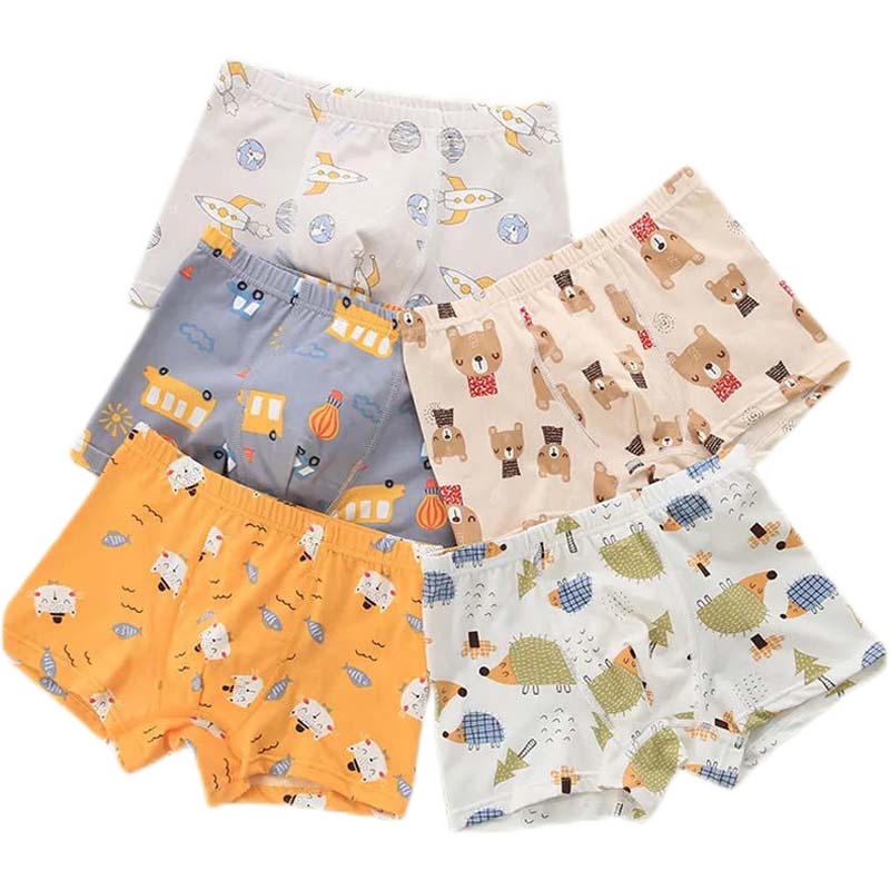 儿童内裤男纯色棉平角四角短裤小孩内裤男童学生大中小童装棉内裤威珺