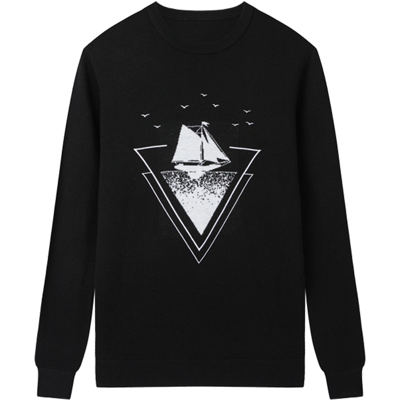 柒牌SEVEN男装羊毛衫男毛衣秋冬青年修身圆领针织男士打底衫