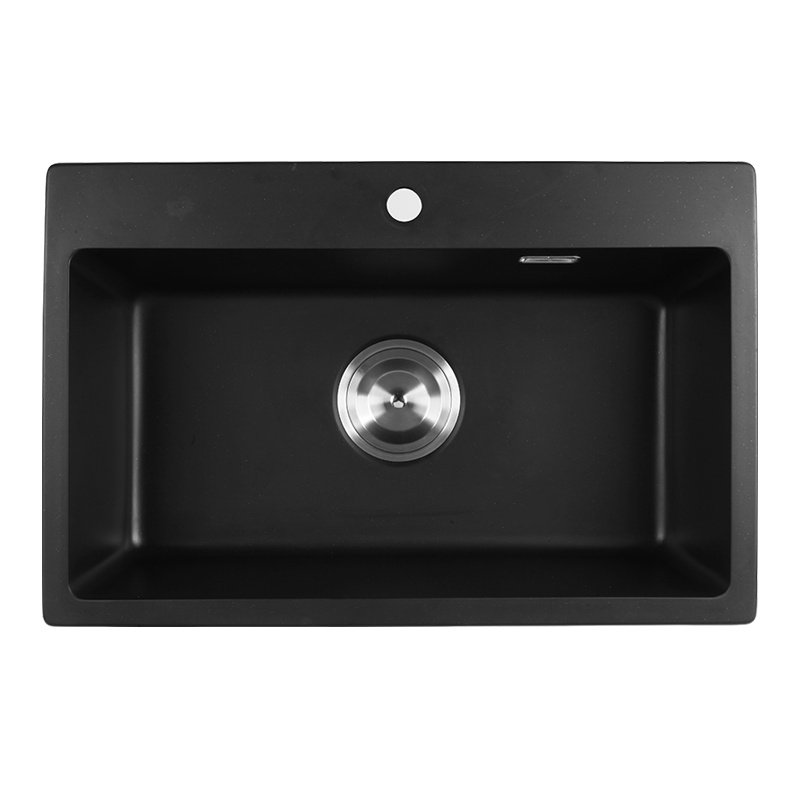 法恩莎水槽石英石双槽家用洗菜盆厨房水槽置物架加厚洗碗槽水池