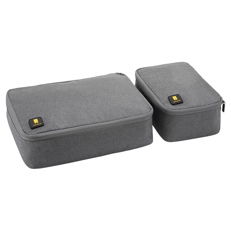 地平线8号(LEVEL8)七巧出差旅行收纳包男衣物整理袋洗漱包女2件套灰色(锤科出品)