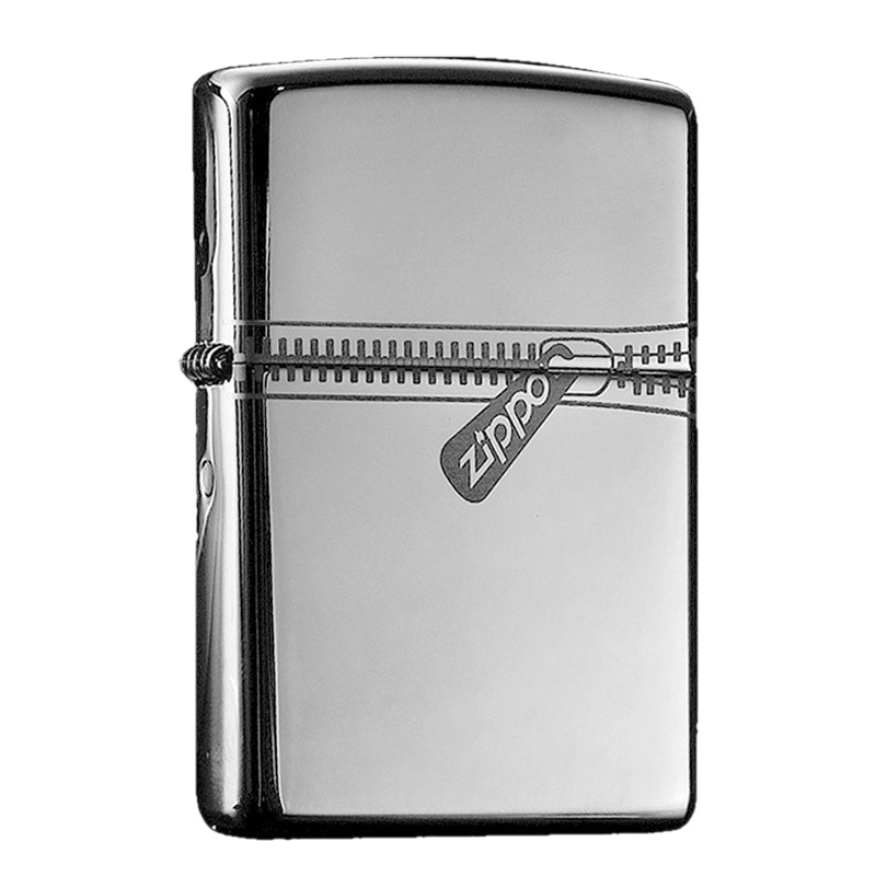美国ZIPPO打火机 芝宝 黑冰拉链 21088 男士礼品