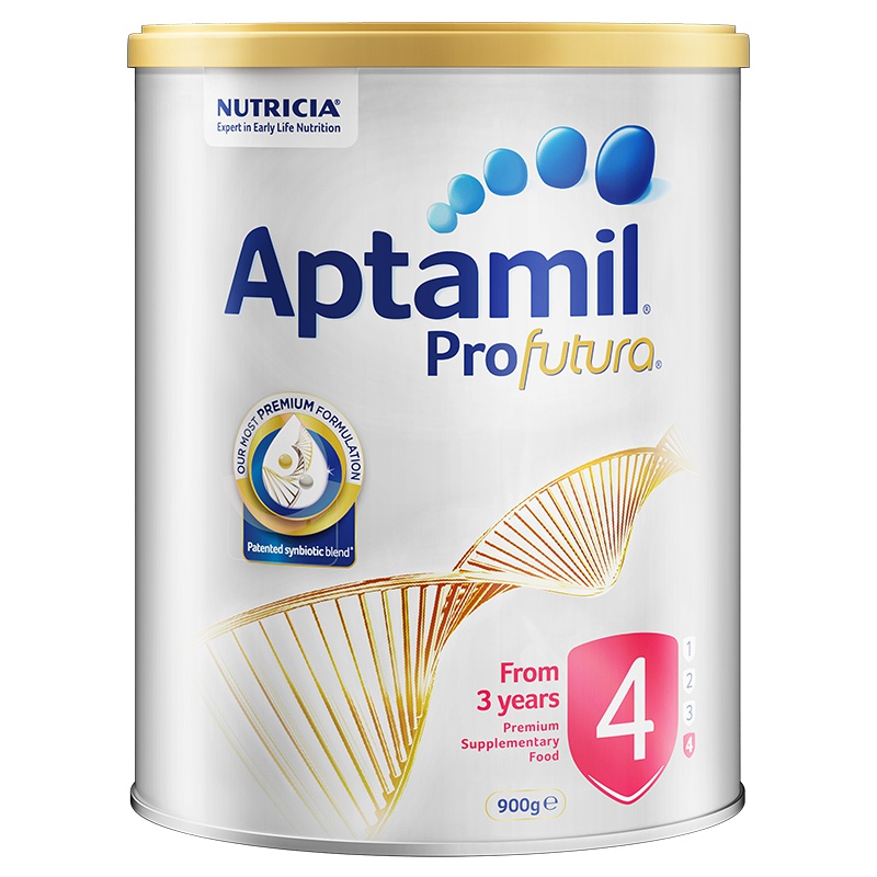 【航班紧张 暂停接单】澳洲进口Aptamil新西兰爱他美白金版婴儿奶粉4段2岁以上900g*3罐【香港直邮需传身份证】