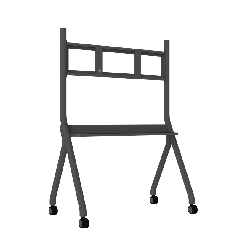 中银(BOCT)55 65 英寸电容触摸一体机教学一体机智能会议平板人字形移动式支架S1 黑色