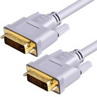 晶华 DVI线 dvi24+1数字高清公对公笔记本电脑投影仪显示器视频连接线 灰色 3米 H312H