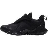 adidas童男小童儿童鞋魔术贴飞机扣跑步休闲运动鞋AH2632 AH2632黑色