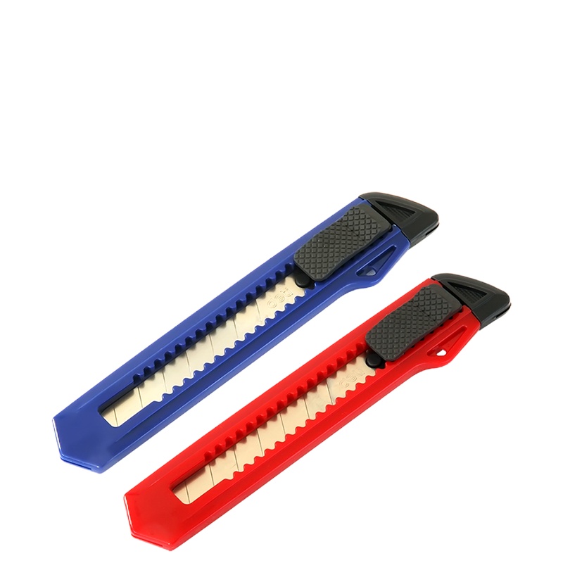 得力(deli)2001裁纸刀不锈钢大号美工刀挂绳孔设计5把颜色随机 2001颜色随机(5把)