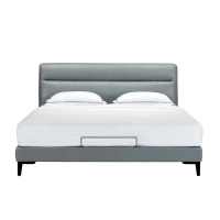 顾家家居(KUKa) 现代简约时尚实木高脚真皮储物双人床DK.B168（60天发货）