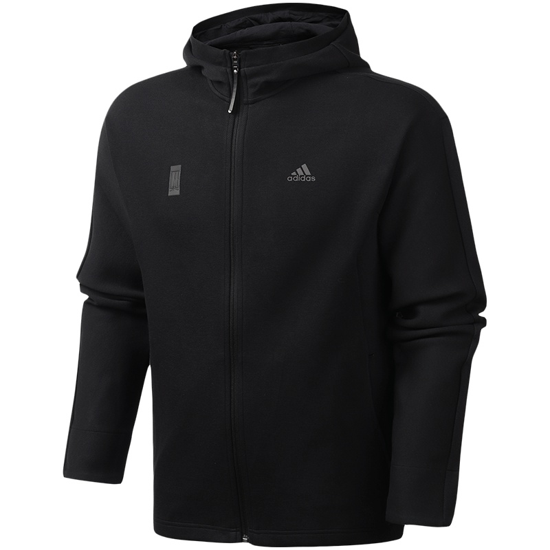阿迪达斯男服运动夹克外套2019新款WJ连帽休闲运动服FK4484.