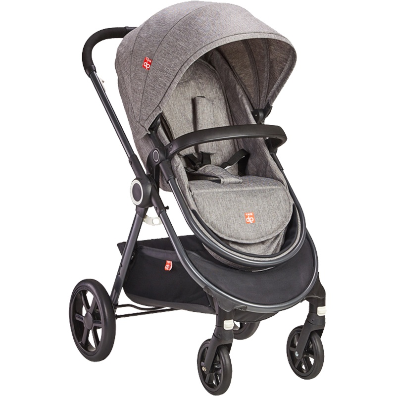 gb好孩子 婴儿推车 伞车 高景观 可坐可平躺 双向推行 避震折叠 轻便 浅灰 GB101-Q32GG