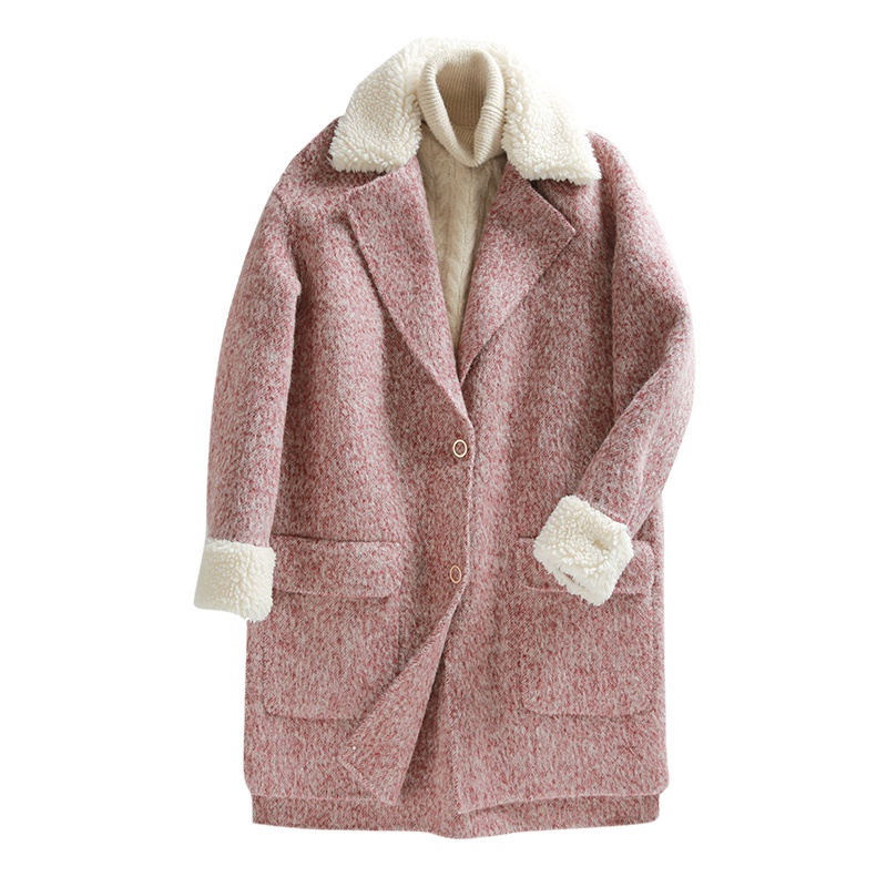 高梵2019新款时尚羊毛双面毛呢大衣中长款秋冬季时尚百搭保暖外套