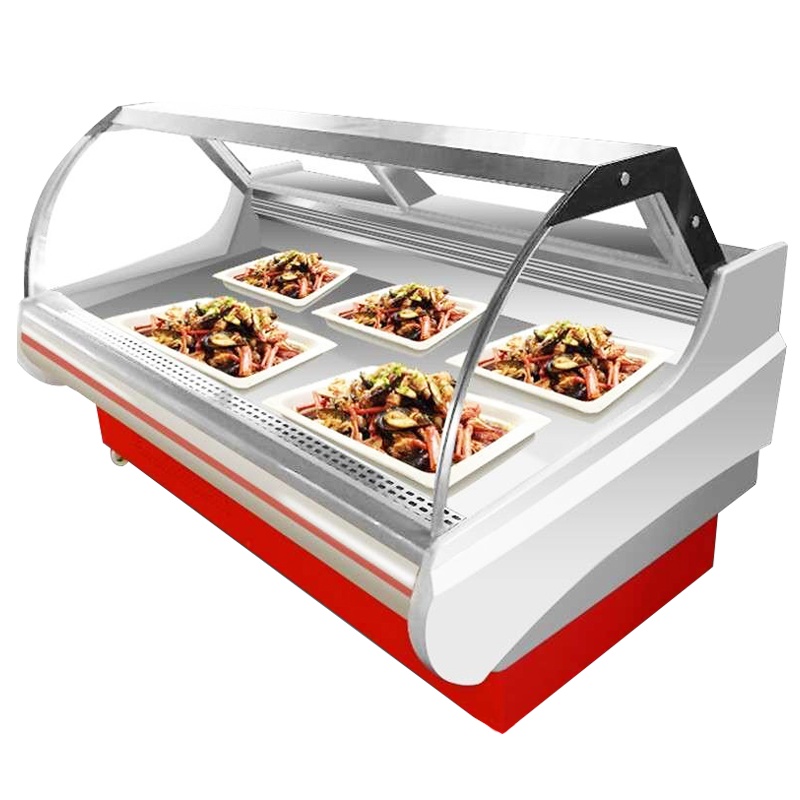 飞天鼠(FTIANSHU) 2.5米直冷鲜肉展示柜冷藏商用熟食柜保鲜柜超市猪肉鲜肉卧式冷柜水果冷鲜柜敞开式鲜肉柜点菜柜