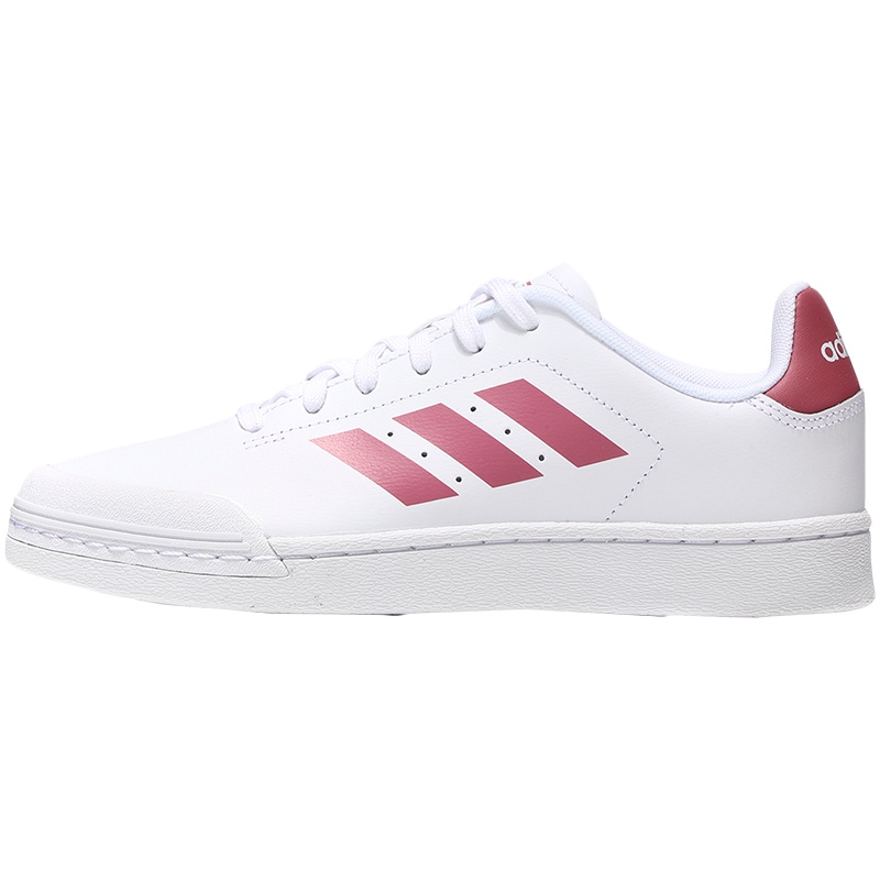 adidas阿迪达斯NEO女运动休闲休闲鞋板鞋B96215 B96215亮白+影迹栗红