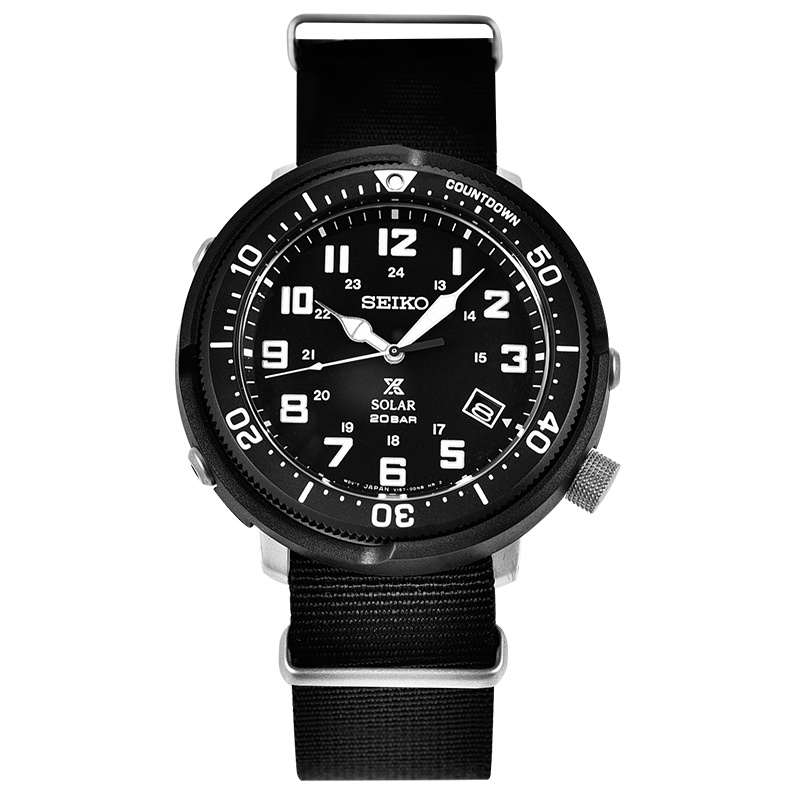 精工(SEIKO)手表 PROSPEX系列 罐头水鬼夜光 太阳能日本原装 男女表 SBDJ027J