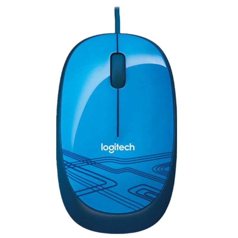 罗技(Logitech)M105有线鼠标USB 蓝色 家用办公电脑笔记本通用