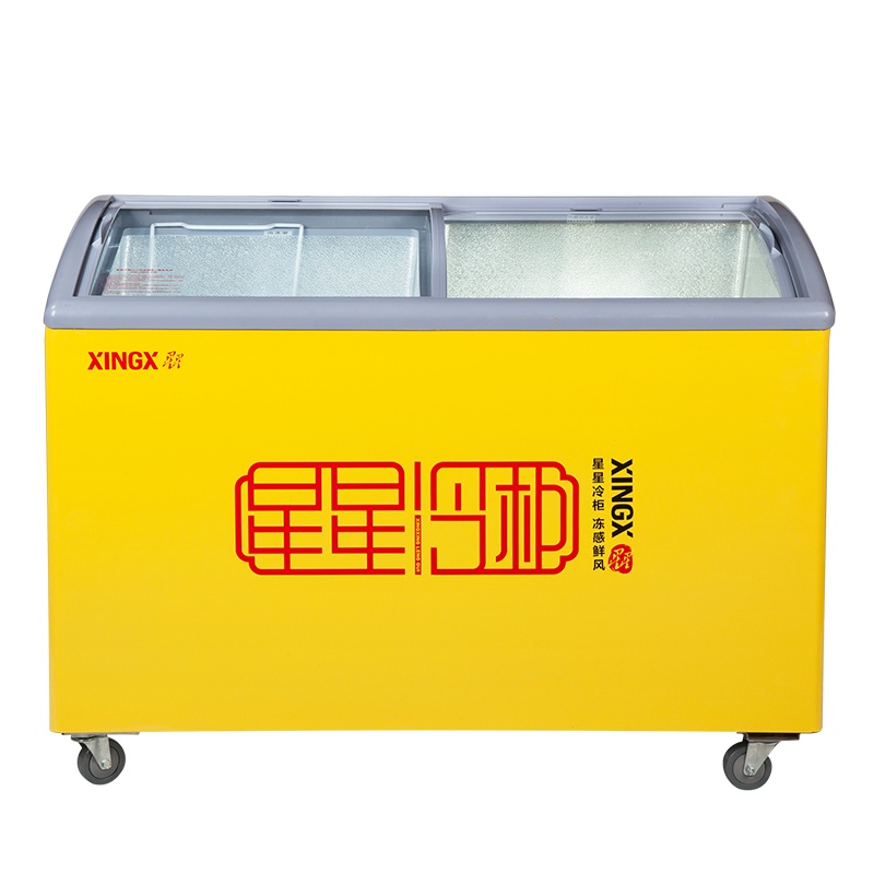 星星(XINGX)SCD-312YE 312升冰柜商用展示柜 雪糕柜饮料柜 冷藏冷冻双温柜 卧式商用冷藏展示柜