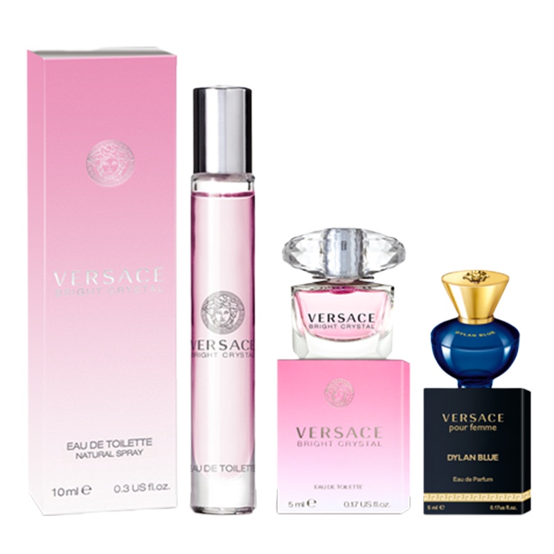 [虞书欣亲选 正品保障]VERSACE范思哲金钻香恋女士香水礼盒(晶钻10ml+幻影金钻5ml无喷头+晶钻5ml无喷头)