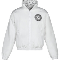 VERSACE JEANS COUTURE 男士聚酯纤维双面穿短款隐藏式连帽鸭绒羽绒服71GAU404 CQS03