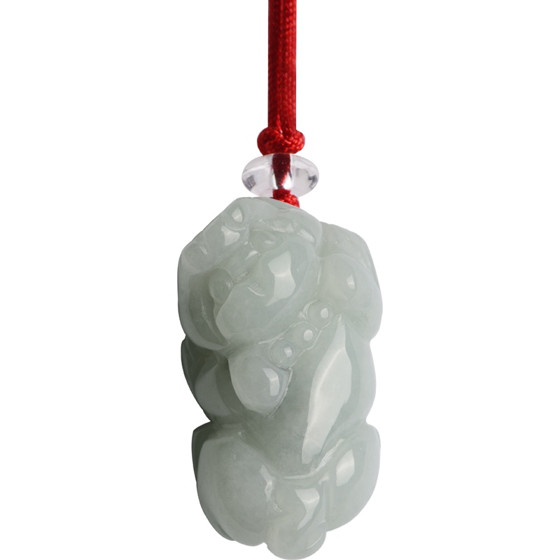 iSTONE石头记 缅甸翡翠项链纳财貔貅吊坠