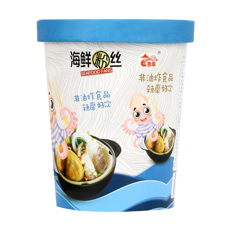 鲁珍 粉大侠海鲜粉丝156g*3桶 杯装方便速食 海鲜汤粉丝大虾鱼丸扇贝花蛤蟹味棒