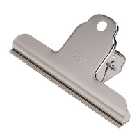 得力(deli)9532山形夹金属铁夹票夹单据铁夹子中号铁票夹票夹102mm 3个/筒 2筒装