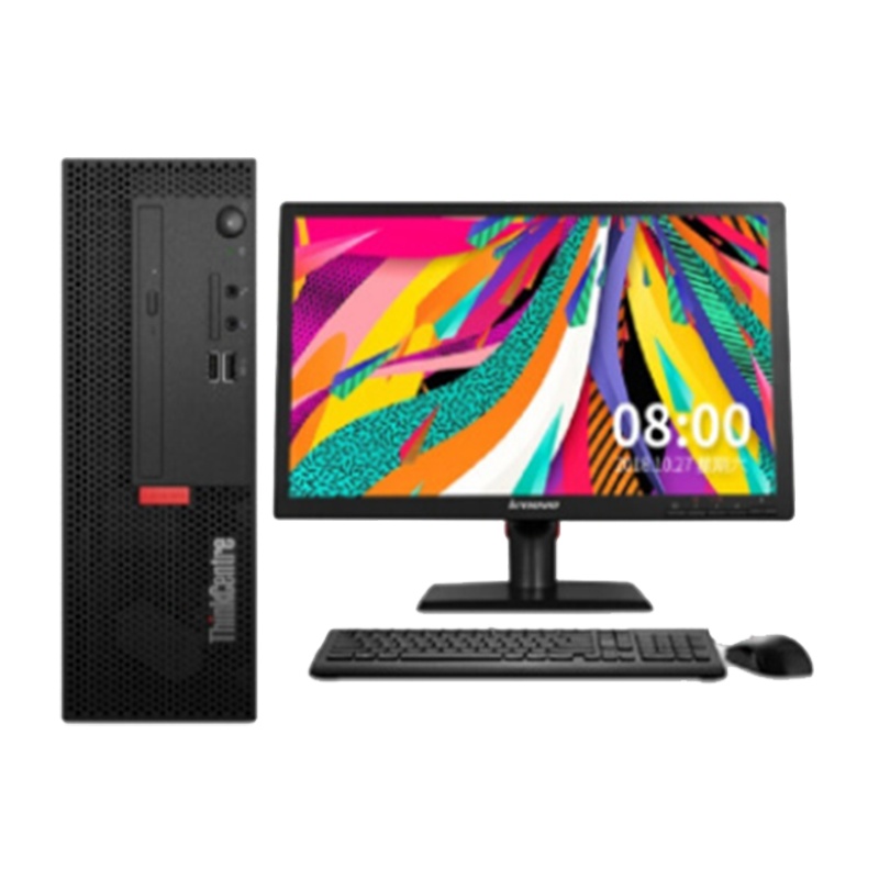 联想 ThinkCentre M720e i5-9500/8G/1T+256固态/2G独显/键鼠/配23寸液晶/三年保修
