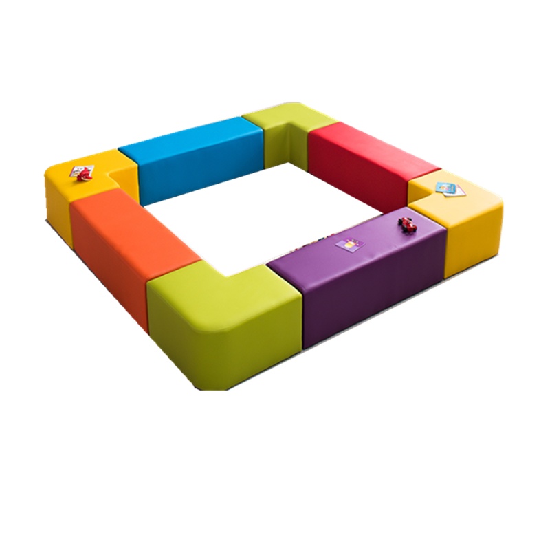 周鼎皖幼儿园亲子园沙发过道走廊等候区休息区沙发(方形儿童软体凳子8段组合)
