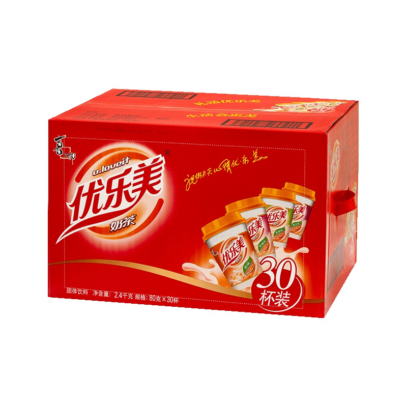 [苏宁超市]优乐美 u.loveit 杯装奶茶混装彩箱 80gx30杯