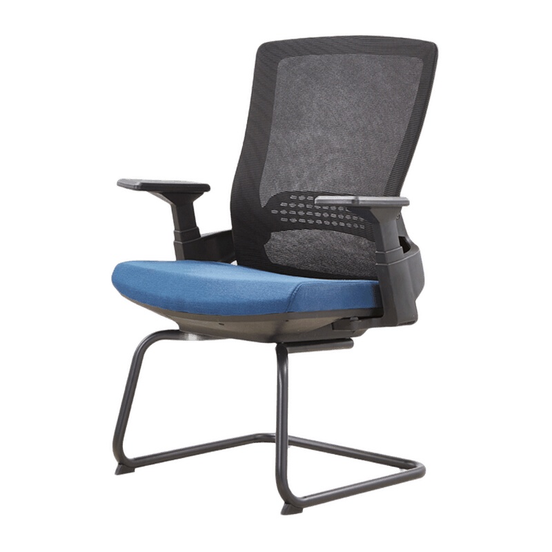 卓澳(ZHUOAO)电脑椅人体工学办公椅会议椅弓形家用椅网布椅靠背凳子