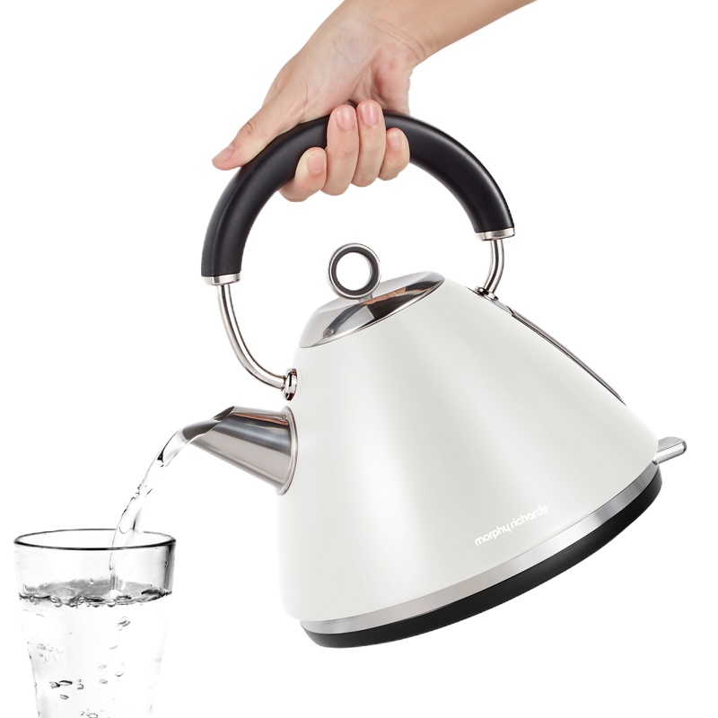 摩飞 电热水壶家用304不锈钢烧水壶MR7076A 白色