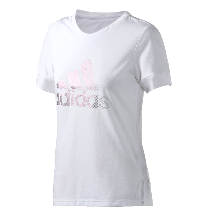 阿迪达斯女服装短袖T恤跑步训练运动休闲服装DY8612