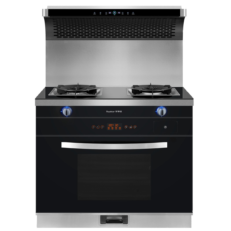 荣事达(Royalstar)高清彩屏变频集成灶天然气蒸箱烤箱消毒柜家用节能体感侧吸式烟灶一体9650AC