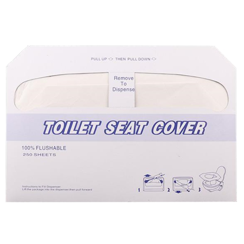 海斯迪克 HKW-107 可溶水一次性马桶垫(250张)加厚坐垫纸 酒店宾馆公司商场溶水型坐便纸 1/2折木浆14克