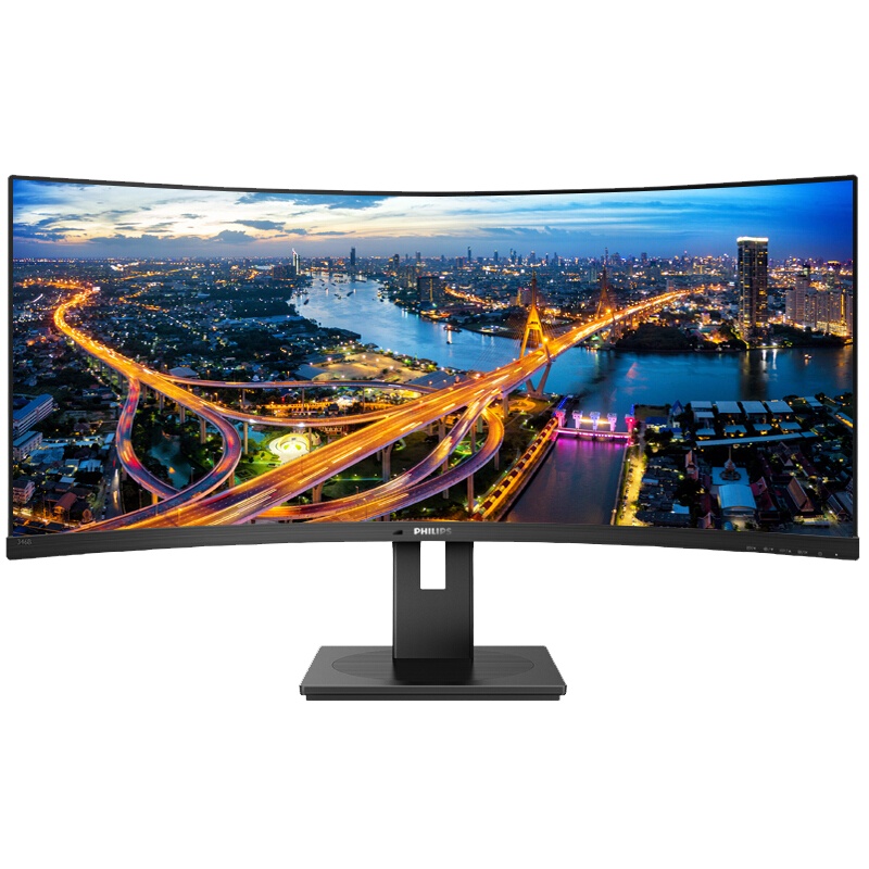 飞利浦显示器 34英寸21:9超宽屏1500R曲面 自适应同步技术 升降旋转Type-C 低蓝光爱眼 电脑显示器 HDMI/DP 346B1C