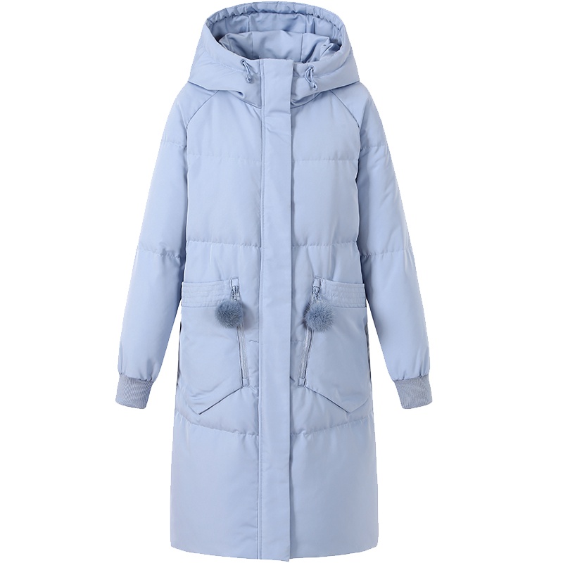 艾莱依2019秋冬新款韩版宽松羽绒服女保暖中长款外套