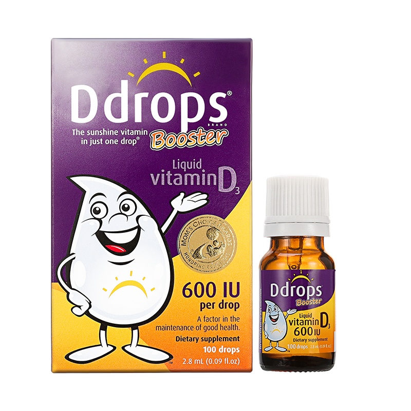 Ddrops 婴幼儿童宝宝维生素D3滴剂 一岁以上 600IU 2.8ml 加拿大进口