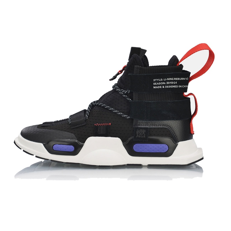 李宁纽约时装周2019新款重燃中高帮篮球休闲鞋悟道情侣鞋