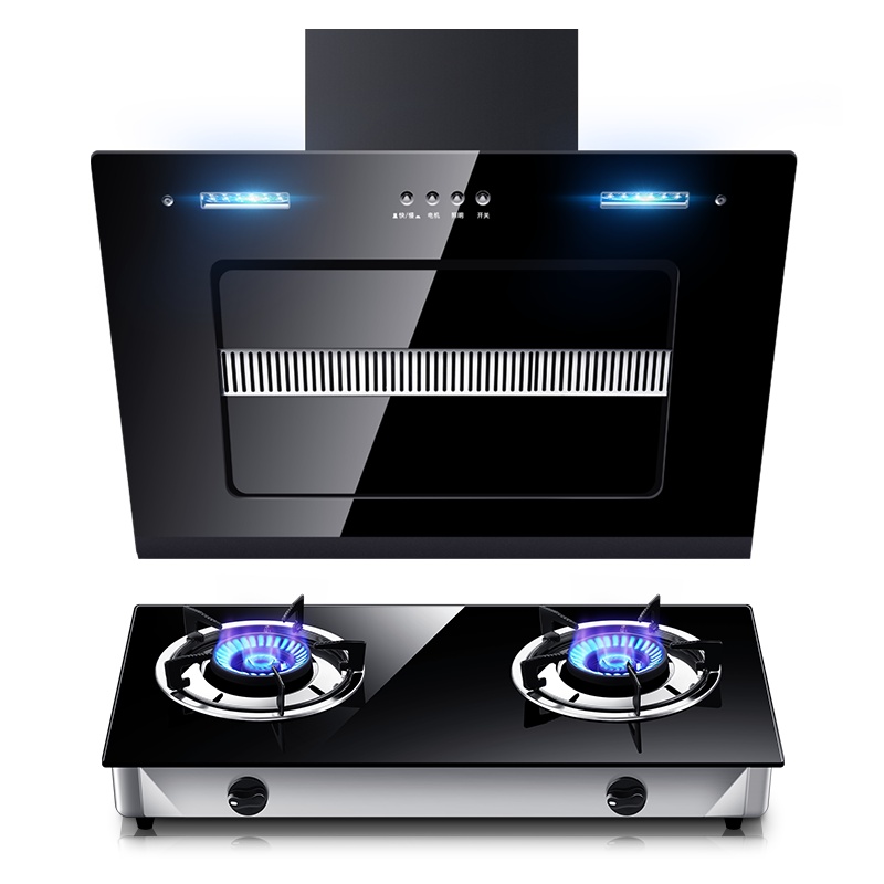 欢呼好太太 抽油烟机灶具套餐烟灶套装两件套 非嵌入式台上燃气灶套餐17立方小户型侧吸式小尺寸烟机厨电套装天然气上门安装