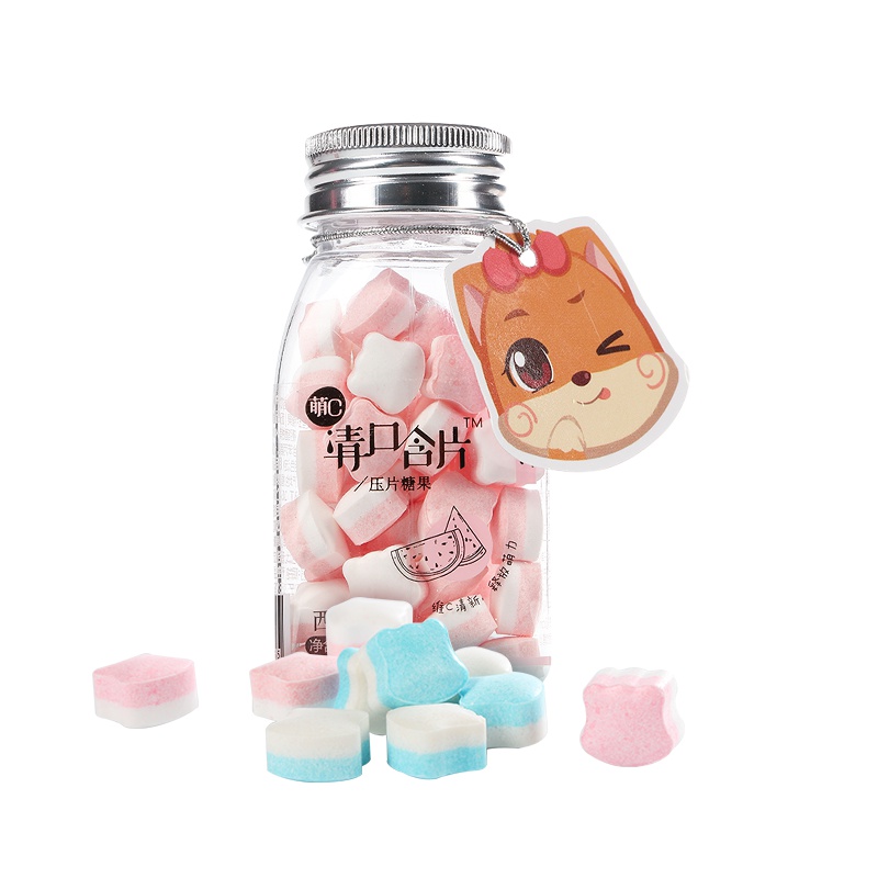 [淘汰]满300减210[三只松鼠_萌C清口含片西瓜味39g]含片糖果零食