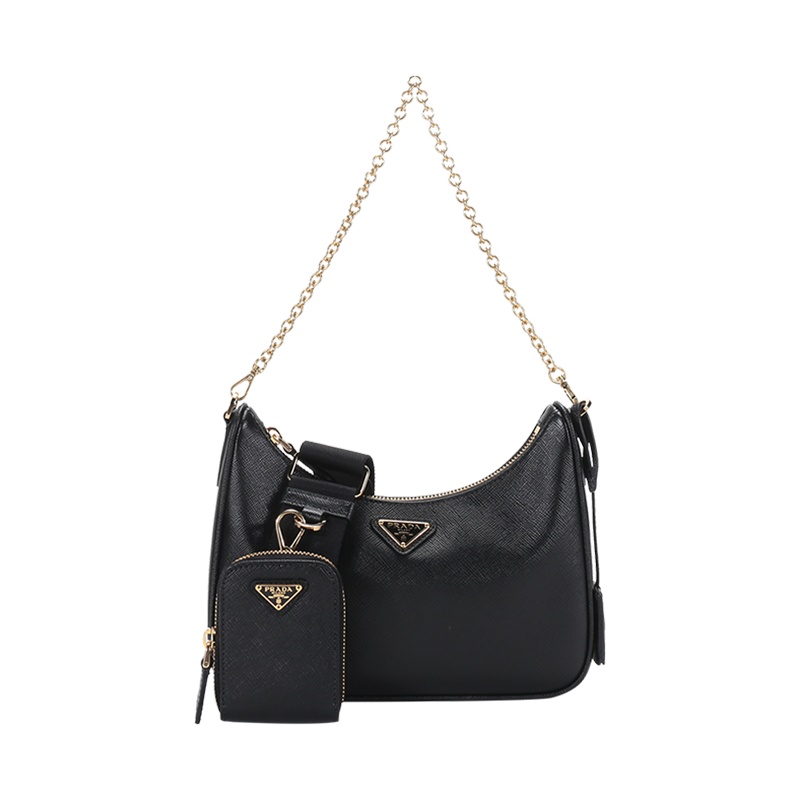 PRADA 普拉达 女士 Re-Edition 2005系列皮革手提单肩斜挎包腋下包带小包1BH204 NZV