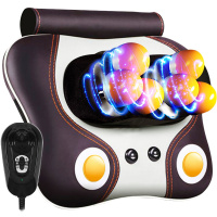 安尚按摩器按摩枕多功能加热颈椎脊椎肩颈部腰部电动推拿揉捏叩击捶打热敷磁石无极变速家用全身靠垫按摩枕头仪器