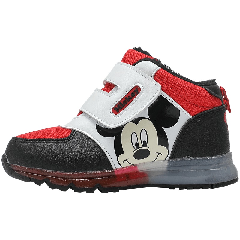 【自营】迪士尼童鞋男中小童米奇魔术贴休闲鞋儿童运动鞋. YRODS2563U1DD7黑色+红色 31码