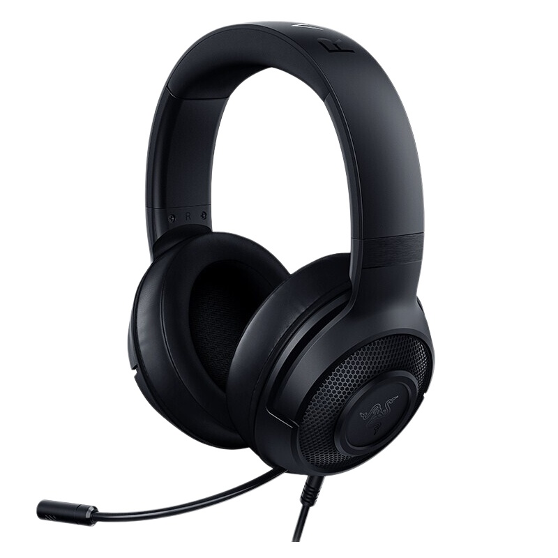 雷蛇Razer 北海巨妖标准版X USB头戴式耳机 7.1电脑游戏电竞耳麦 英雄cf 雷云灯效