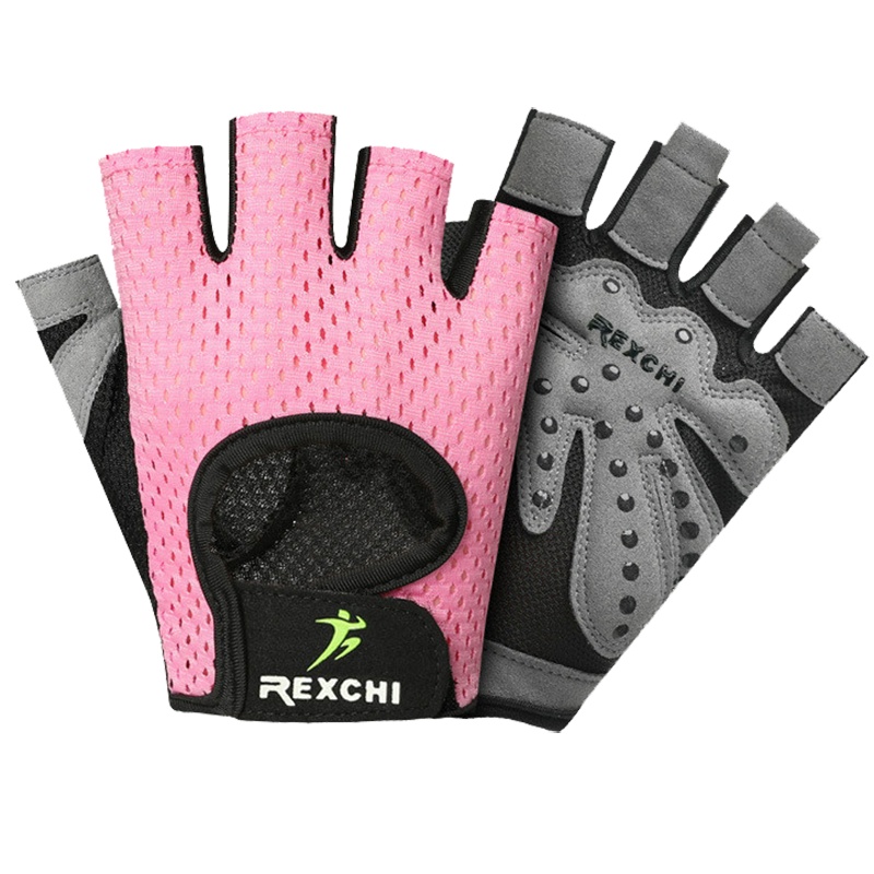健身半指手套男女训练健身房哑铃锻炼防滑运动骑行蝶网布透气薄款