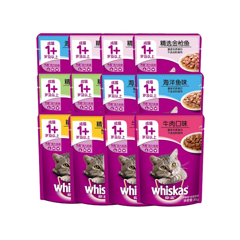 伟嘉成猫妙鲜包混合口味装12包/盒