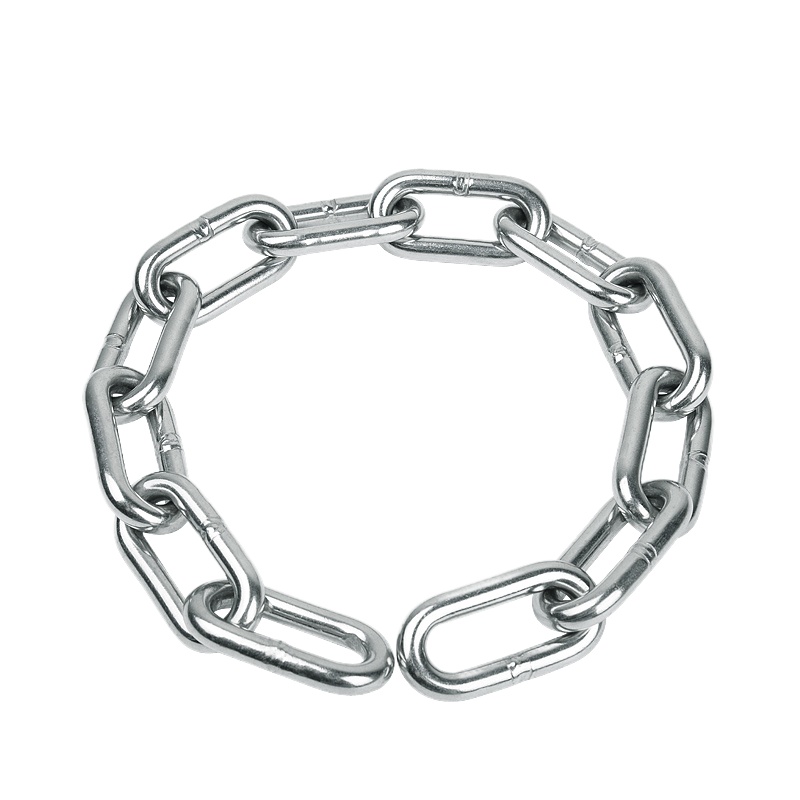 55637 304不锈钢链条铁链条宠物狗铁链子铁环链吊灯晾衣链粗铁链 【整条】4mm粗 (2米)